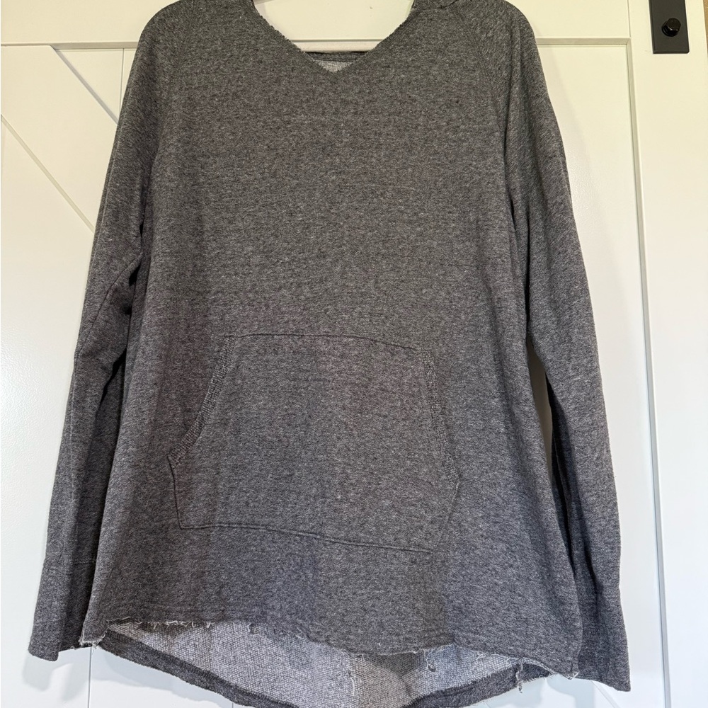 Gray High Low Long Sleeve Sweatshirt
